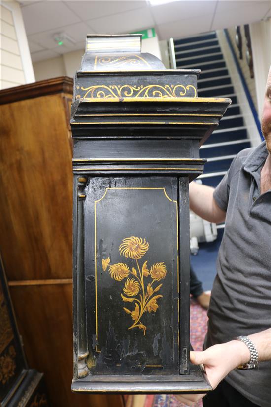 A Chinoiserie longcase clock W.46cm